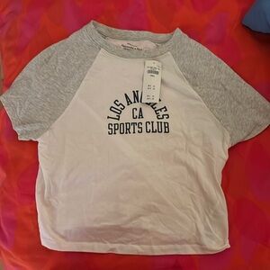 Abercrombie Cropped Baseball Tee